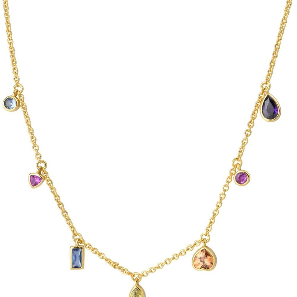 Gold Plated Cubic Zirconia Necklace Women Elegant Jewelry Gift Bridal